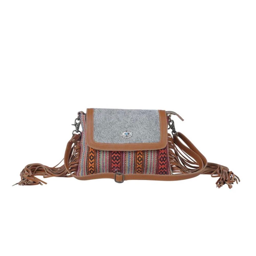 Myra RESPLENDENCE SMALL CROSSBODY BAG Fringe EUC Boho Western Festival